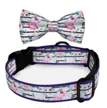 Coco & Pud Floral Blooms Dog Collar & Bow Tie